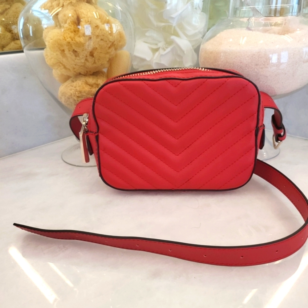 Nasty Gal | RED Quilted Belt Bag